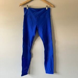 Lorna Jane Force Core Full Length Tights Azure‎ Blue Workout Leggings